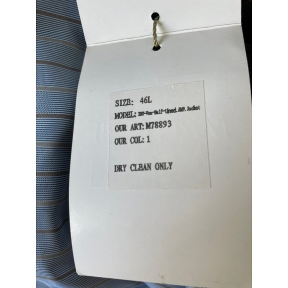 Mantoni Milan Italy Virgin Wool Sports Jacket Mens 46L Brown Plaid - Picture 10 of 10